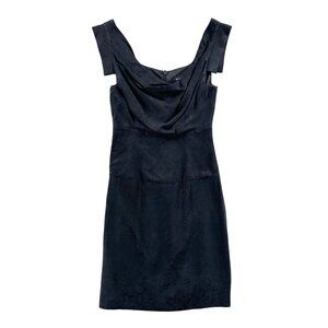 Black Halo Faux Snakeskin Print Sleeveless Dress Size 2